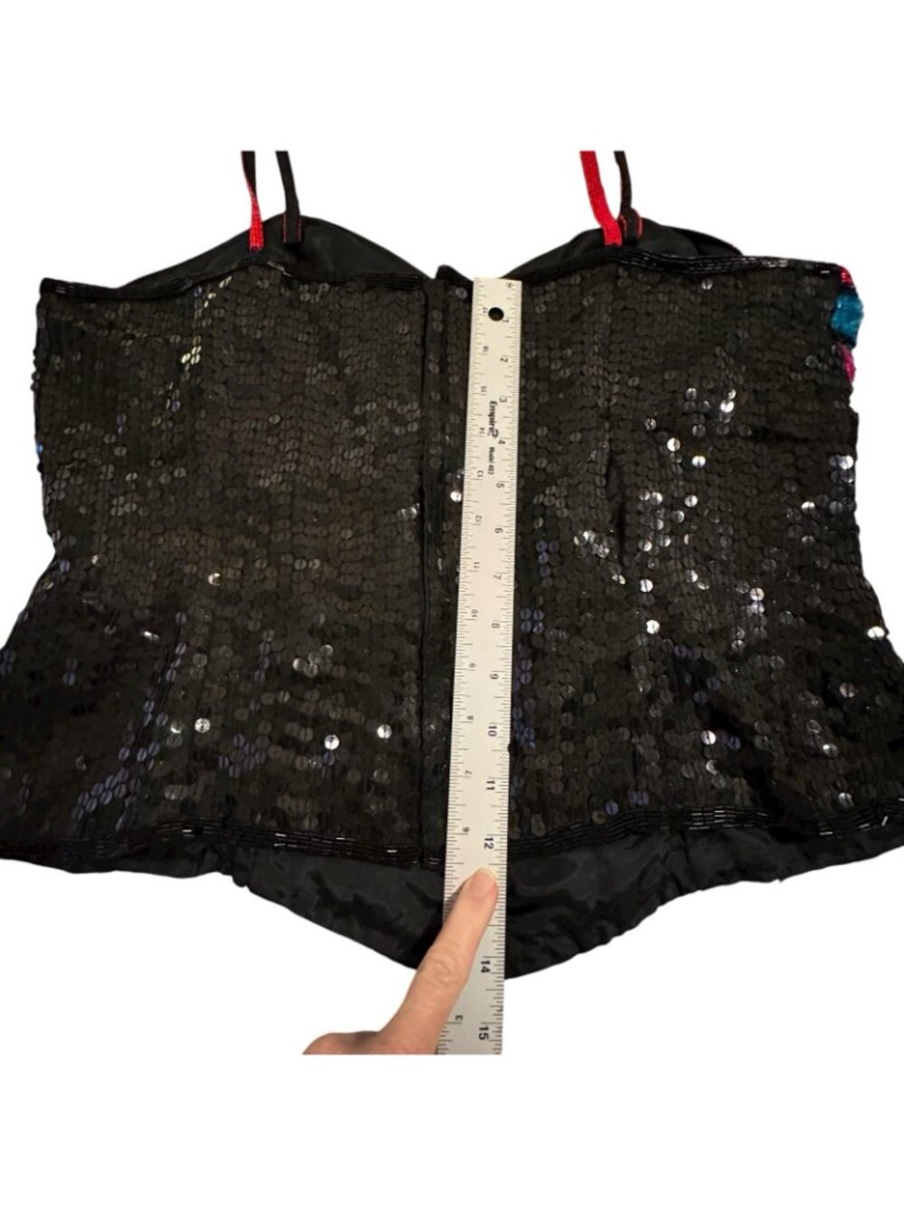 Beaded Sequin Skirt Suit Women's Large Vintage 80s Cocktail Neiman Marcus Glam - Picture 12 of 16